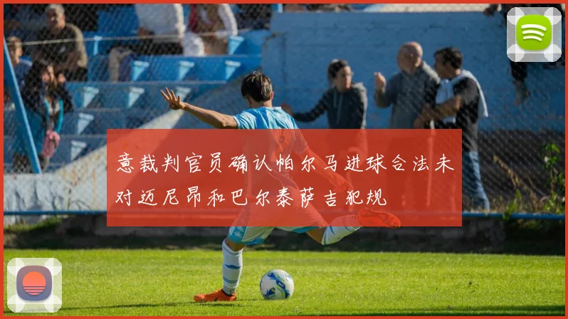 意裁判官员确认帕尔马进球合法未对迈尼昂和巴尔泰萨吉犯规