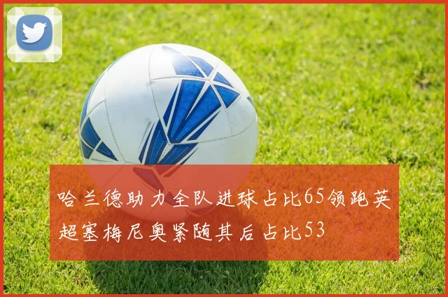 哈兰德助力全队进球占比65领跑英超塞梅尼奥紧随其后占比53